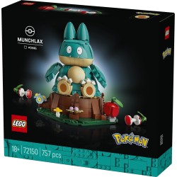 LEGO Pokémon 72150 Munchlax, Action Figure da Costruire per Adulti con Arti e Testa Snodabili, Regalo per Gamer da Collezione