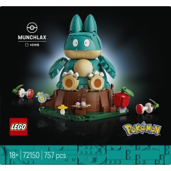 LEGO Pokémon 72150 Munchlax, Action Figure da Costruire per Adulti con Arti e Testa Snodabili, Regalo per Gamer da Collezione
