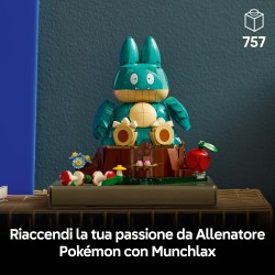 LEGO Pokémon 72150 Munchlax, Action Figure da Costruire per Adulti con Arti e Testa Snodabili, Regalo per Gamer da Collezione