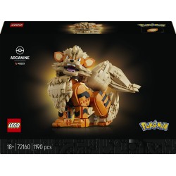 LEGO Pokémon 72160 Arcanine, Action Figure da Costruire per Adulti con Parti Snodabili, Idea Regalo per Gamer da Collezione