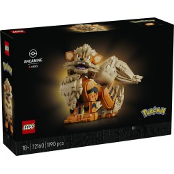 LEGO Pokémon 72160 Arcanine, Action Figure da Costruire per Adulti con Parti Snodabili, Idea Regalo per Gamer da Collezione