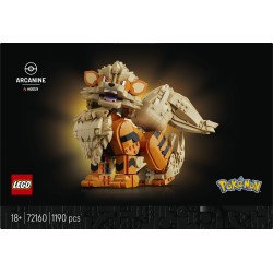 LEGO Pokémon 72160 Arcanine, Action Figure da Costruire per Adulti con Parti Snodabili, Idea Regalo per Gamer da Collezione
