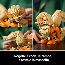 LEGO Pokémon 72160 Arcanine, Action Figure da Costruire per Adulti con Parti Snodabili, Idea Regalo per Gamer da Collezione