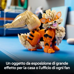 LEGO Pokémon 72160 Arcanine, Action Figure da Costruire per Adulti con Parti Snodabili, Idea Regalo per Gamer da Collezione