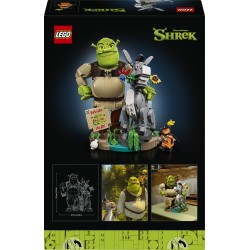 LEGO 72423 Shrek, Ciuchino e Gatto con gli Stivali, Kit Modellismo per Adulti da Esposizione con 3 Personaggi, Regalo per Fan