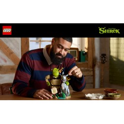 LEGO 72423 Shrek, Ciuchino e Gatto con gli Stivali, Kit Modellismo per Adulti da Esposizione con 3 Personaggi, Regalo per Fan