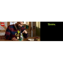 LEGO 72423 Shrek, Ciuchino e Gatto con gli Stivali, Kit Modellismo per Adulti da Esposizione con 3 Personaggi, Regalo per Fan