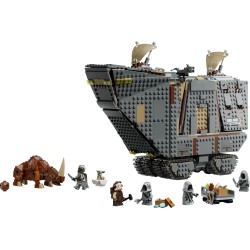 LEGO Star Wars 75453 Sandcrawler e Mudhorn Offworld, Kit con Figura di Grogu e 5 Minifigure, Regalo di Compleanno Ragazzi 14+