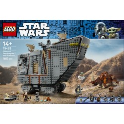 LEGO Star Wars 75453 Sandcrawler e Mudhorn Offworld, Kit con Figura di Grogu e 5 Minifigure, Regalo di Compleanno Ragazzi 14+