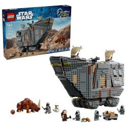 LEGO Star Wars 75453 Sandcrawler e Mudhorn Offworld, Kit con Figura di Grogu e 5 Minifigure, Regalo di Compleanno Ragazzi 14+