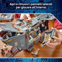 LEGO Star Wars 75453 Sandcrawler e Mudhorn Offworld, Kit con Figura di Grogu e 5 Minifigure, Regalo di Compleanno Ragazzi 14+