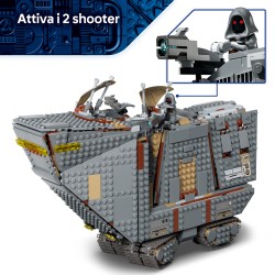 LEGO Star Wars 75453 Sandcrawler e Mudhorn Offworld, Kit con Figura di Grogu e 5 Minifigure, Regalo di Compleanno Ragazzi 14+