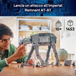LEGO Star Wars 75454 AT-AT Imperial Remnant con INT-4, Kit con Navetta, Speeder Bike, 6 Minifigure e 1 Figura, Regalo da 10+