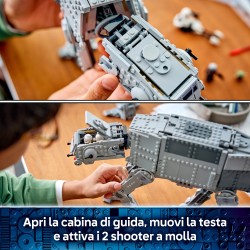 LEGO Star Wars 75454 AT-AT Imperial Remnant con INT-4, Kit con Navetta, Speeder Bike, 6 Minifigure e 1 Figura, Regalo da 10+