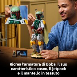 LEGO Star Wars 75455 Boba Fett Action Figure, Kit Modellismo per Adulti con Minifigure, Regalo Fan del Ritorno dello Jedi