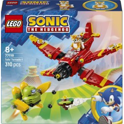 LEGO Sonic the Hedgehog 77119 Tornado-1 di Tails, Aereo Giocattolo con 2 Personaggi e Smeraldo del Caos, Regalo per Gamer 8+