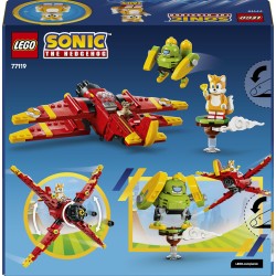 LEGO Sonic the Hedgehog 77119 Tornado-1 di Tails, Aereo Giocattolo con 2 Personaggi e Smeraldo del Caos, Regalo per Gamer 8+