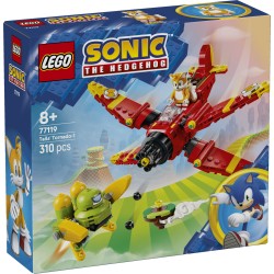 LEGO Sonic the Hedgehog 77119 Tornado-1 di Tails, Aereo Giocattolo con 2 Personaggi e Smeraldo del Caos, Regalo per Gamer 8+