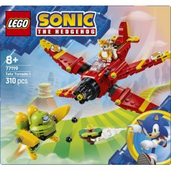 LEGO Sonic the Hedgehog 77119 Tornado-1 di Tails, Aereo Giocattolo con 2 Personaggi e Smeraldo del Caos, Regalo per Gamer 8+