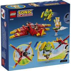LEGO Sonic the Hedgehog 77119 Tornado-1 di Tails, Aereo Giocattolo con 2 Personaggi e Smeraldo del Caos, Regalo per Gamer 8+