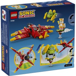 LEGO Sonic the Hedgehog 77119 Tornado-1 di Tails, Aereo Giocattolo con 2 Personaggi e Smeraldo del Caos, Regalo per Gamer 8+
