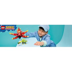 LEGO Sonic the Hedgehog 77119 Tornado-1 di Tails, Aereo Giocattolo con 2 Personaggi e Smeraldo del Caos, Regalo per Gamer 8+