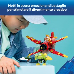 LEGO Sonic the Hedgehog 77119 Tornado-1 di Tails, Aereo Giocattolo con 2 Personaggi e Smeraldo del Caos, Regalo per Gamer 8+