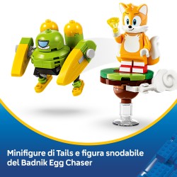 LEGO Sonic the Hedgehog 77119 Tornado-1 di Tails, Aereo Giocattolo con 2 Personaggi e Smeraldo del Caos, Regalo per Gamer 8+
