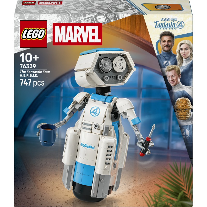 LEGO ǀ Marvel 76339 I Fantastici Quattro H.E.R.B.I.E. Action Figure di Robot Giocattolo da Collezione, Regalo per Bambini 10+