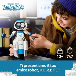 LEGO ǀ Marvel 76339 I Fantastici Quattro H.E.R.B.I.E. Action Figure di Robot Giocattolo da Collezione, Regalo per Bambini 10+