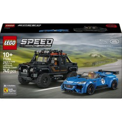 LEGO Speed Champions 77264 Jaguar Project 7 e Land Rover Defender, Set con 2 Macchine Giocattolo e 2 Minifigure, Regalo 10+