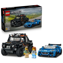 LEGO Speed Champions 77264 Jaguar Project 7 e Land Rover Defender, Set con 2 Macchine Giocattolo e 2 Minifigure, Regalo 10+