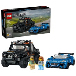LEGO Speed Champions 77264 Jaguar Project 7 e Land Rover Defender, Set con 2 Macchine Giocattolo e 2 Minifigure, Regalo 10+