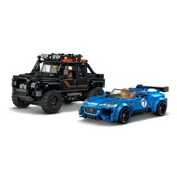 LEGO Speed Champions 77264 Jaguar Project 7 e Land Rover Defender, Set con 2 Macchine Giocattolo e 2 Minifigure, Regalo 10+