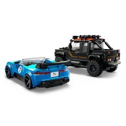 LEGO Speed Champions 77264 Jaguar Project 7 e Land Rover Defender, Set con 2 Macchine Giocattolo e 2 Minifigure, Regalo 10+