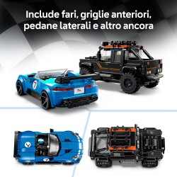 LEGO Speed Champions 77264 Jaguar Project 7 e Land Rover Defender, Set con 2 Macchine Giocattolo e 2 Minifigure, Regalo 10+