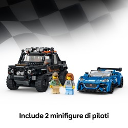 LEGO Speed Champions 77264 Jaguar Project 7 e Land Rover Defender, Set con 2 Macchine Giocattolo e 2 Minifigure, Regalo 10+