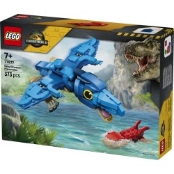 LEGO Jurassic World 77977 Dinosauro Bebè: Pteranodonte, Giocattolo Interattivo con Action Figure e Calamaro, Regalo da 7+