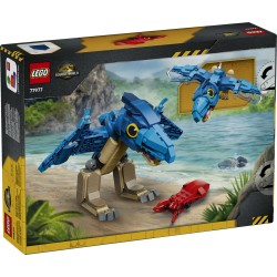 LEGO Jurassic World 77977 Dinosauro Bebè: Pteranodonte, Giocattolo Interattivo con Action Figure e Calamaro, Regalo da 7+