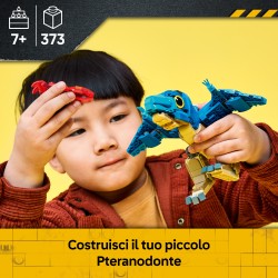 LEGO Jurassic World 77977 Dinosauro Bebè: Pteranodonte, Giocattolo Interattivo con Action Figure e Calamaro, Regalo da 7+