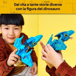 LEGO Jurassic World 77977 Dinosauro Bebè: Pteranodonte, Giocattolo Interattivo con Action Figure e Calamaro, Regalo da 7+