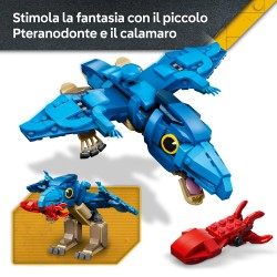 LEGO Jurassic World 77977 Dinosauro Bebè: Pteranodonte, Giocattolo Interattivo con Action Figure e Calamaro, Regalo da 7+