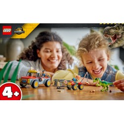 LEGO Jurassic World 77978 Camion da Trasporto per il Giovane T. Rex, Giocattolo con Dinosauro, ATV e 2 Minifigure, Regalo 4+