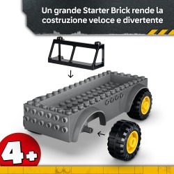 LEGO Jurassic World 77978 Camion da Trasporto per il Giovane T. Rex, Giocattolo con Dinosauro, ATV e 2 Minifigure, Regalo 4+