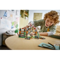 LEGO Jurassic World 77982 Fuga dal Dinosauro Spinosauro, Giocattolo Interattivo con Dino, Moto e 2 Minifigure, Regalo da 9+