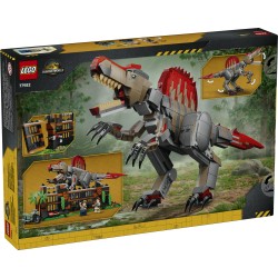LEGO Jurassic World 77982 Fuga dal Dinosauro Spinosauro, Giocattolo Interattivo con Dino, Moto e 2 Minifigure, Regalo da 9+