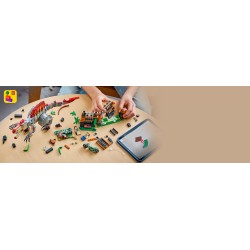 LEGO Jurassic World 77982 Fuga dal Dinosauro Spinosauro, Giocattolo Interattivo con Dino, Moto e 2 Minifigure, Regalo da 9+