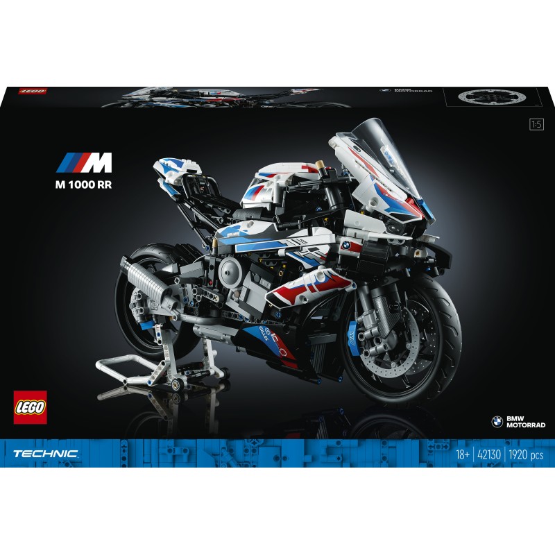 LEGO Technic 42130 BMW M 1000 RR, Moto per Adulti da Costruire, Idea Regalo da Collezione, Modellino Replica Superbike