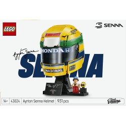 LEGO 43024 Editions Casco Ayrton Senna, Merch da F1 con Minifigure da Collezione, PREORDINE - CONSEGNA SETTEMBRE 20266