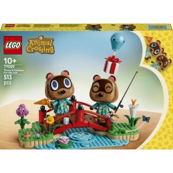 LEGO 77059 Animal Crossing Una Giornata all'Aria Aperta per Mirco e Marco, Action Figure di Procioni con Accessori, Regalo 10+